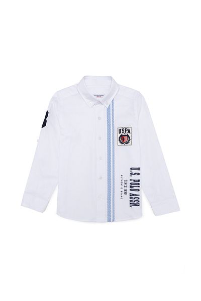 U.S. Polo Assn. Αγόρι λευκό μακρυμάνικο πουκάμισο 50255306 -VR013