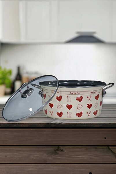 PR HOME Enjoy Red Enamel Frying Pan 22 cm