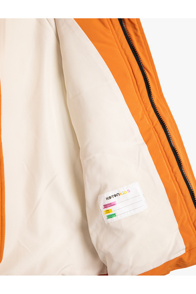 Koton Надувне пальто Стьобане Стьобане Стьобаний вітрозахисний клапан Кишеня на блискавці