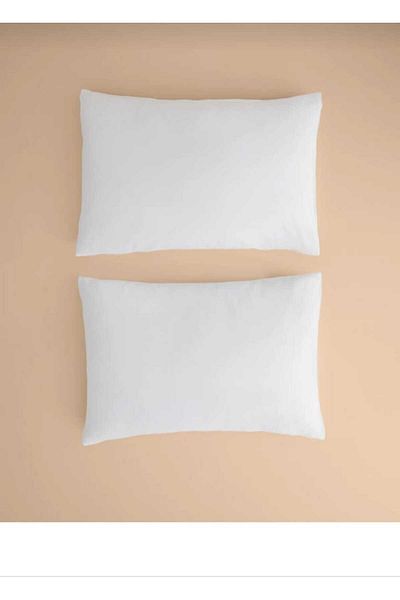 AYHOME 2-Piece Economical Organic Bed - White with Inner Myth and Lining on the Cover