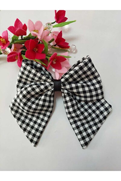 Minvallife قماش منقط متوسط الحجم 8 سم مشبك معدني أوتوماتيكي على شكل فيونكة