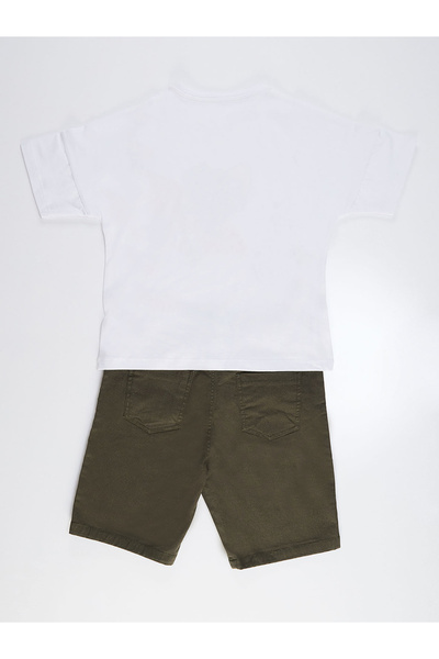 MSHB&G Bag Dino Boy's T-shirt Gabardine Shorts Set