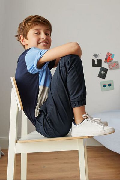 Tchibo Kids Boy Pull On Solid Chino Pants, Navy