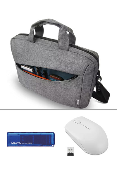LENOVO 300 KABLOSUZ MOUSE & ADATA 32GB UV110 FLAŞH BELLEK & LENOVO T210 NOTEBOOK ÇANTA