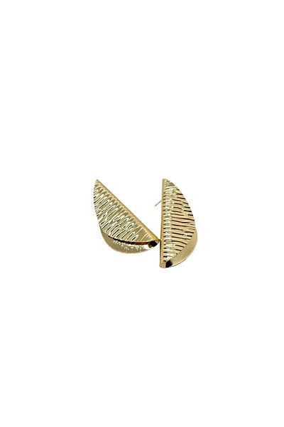 XUPING JEWELRY أقراط فولاذية ذهبية اللون على شكل هندسي من فولليكس