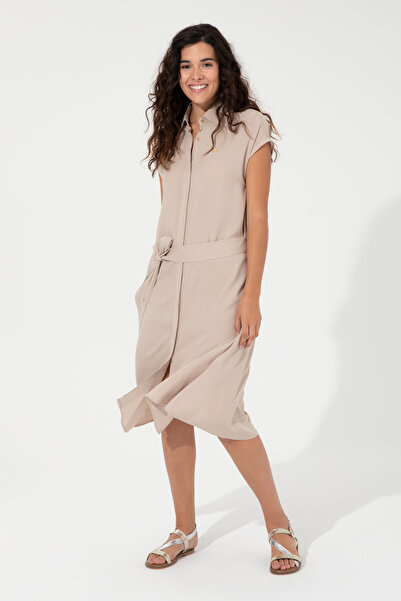 U.S. Polo Assn. Γυναικείο Πέτρινο Φόρεμα 50246329-VR049