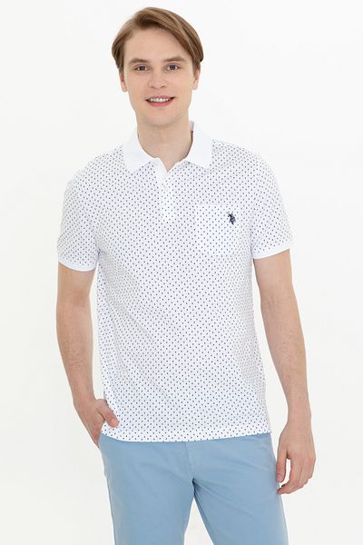 U.S. Polo Assn. Ανδρικό μπλουζάκι με γιακά πόλο σκούρο μπλε 50247799-VR032