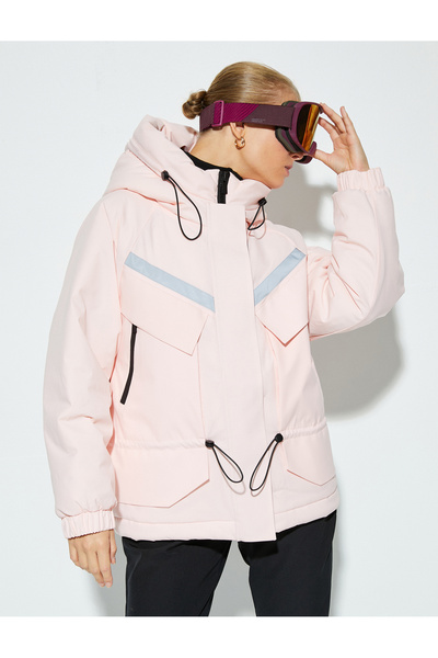 Koton 4wal00048ıw - Γυναικείο Ροζ Παλτό