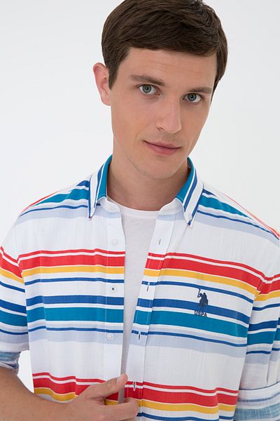 U.S. Polo Assn. Men's White Long Sleeve Shirt 50235421 -Vr013