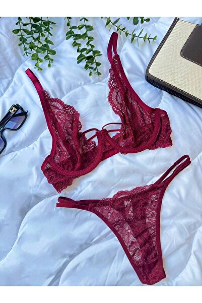 LORE SORTA LINGERIE Çift İpli Dantel Bralet Takımı