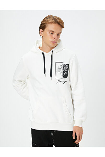 Koton Vincent Van Gogh Hoodie Kangaroo Pocket Licensed Printed with Ribbon