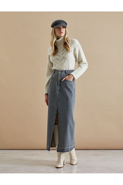 Koton Şahika Ercümen Beaded Half Turtleneck Sweater