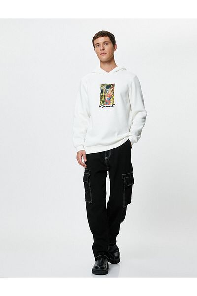 Koton Густав Климт с качулка Пот Art Licensed Printed