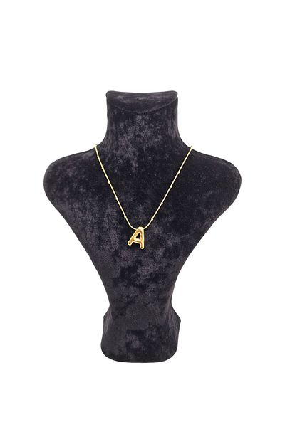 staınless steel Gold Color Gold Letter Steel Necklace