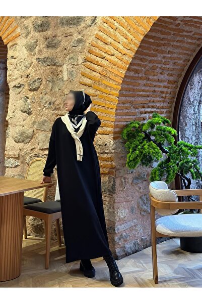 imzatasarım فستان حجاب أسود موديل بلومبيري