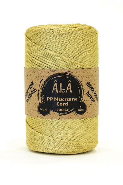 aladepo 200 Gr Polyester (Pp) Macrame Thread - 2mm Thread, Supla Thread and Bag Thread
