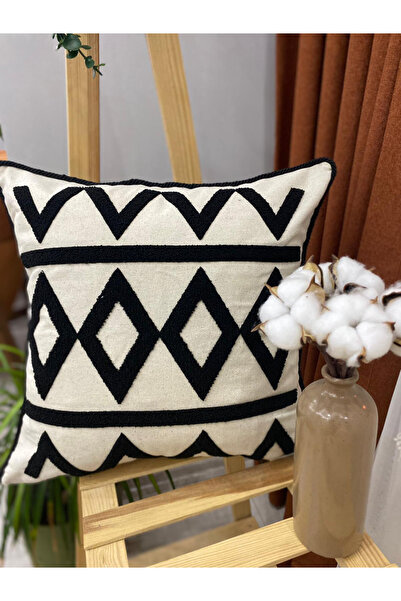 İNCİLİFE غطاء وسادة من نسيج القطن بنسبة 100% مطرز