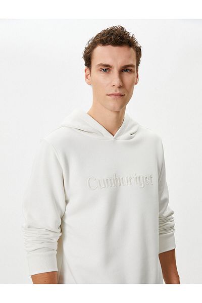 Koton Republic Embroidered Hooded Sweatshirt 100th Anniversary Special