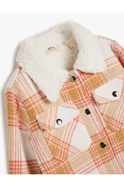 Koton Lumberjack Shirt Jacket Plush Lined Long Sleeve with Pockets