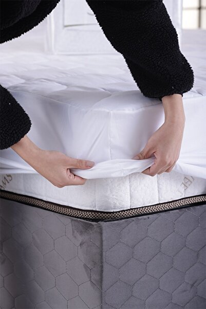 Britishome Bedding واقي مرتبة فردي مقاس 100x200 مبطن ومطاط ذو حافة كاملة