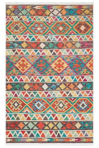 Eko Halı ELISTA ELS 107 MULTY  Vintage Desenlere Sahip Kaydırmaz Yıkanabilir ...