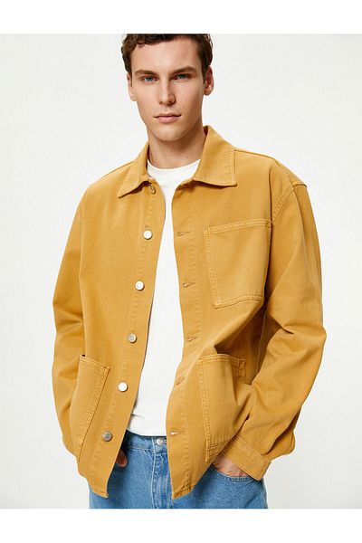 Koton Košile Jacket Classic Collar Pocket Detailed Buttoned