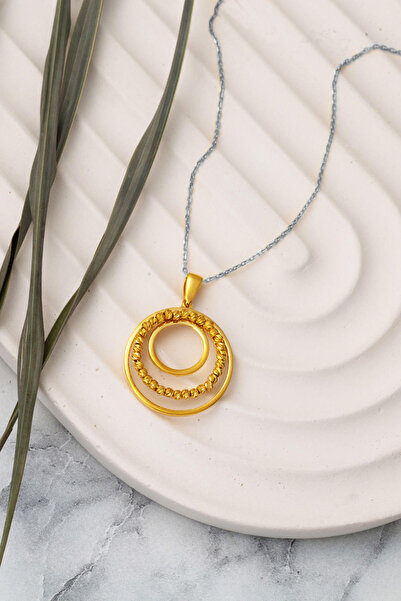 Bilezikci 22 Ayar Dorika Halkalı Altın Kolye Ucu