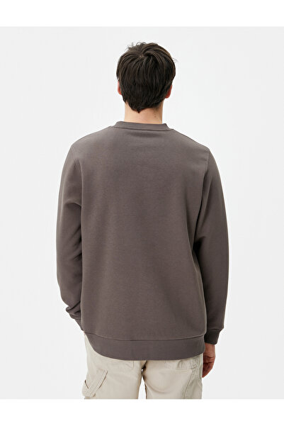 Koton Ethnic Print Crew Neck Sweat - Με μακριά μανίκια και σύνθημα