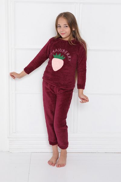 FAMES PİJAMA Winter Plush Children's Pajamas Set