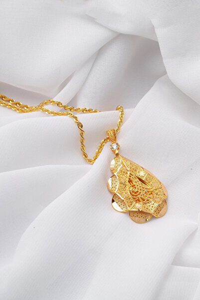 Bilezikci Hanzade 22 Ayar Tuğralı Altın Kolye