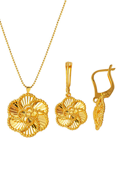 Label Gül Tanesi 22 Ayar İkili Altın Set