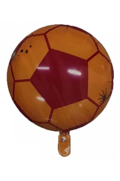 PartAntalya 18Inch 45cm Yellow Red Shaped Football Ball - Fan Foil Balloon