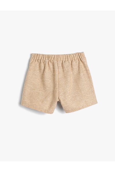 Koton Elastic Waist Pleated Shorts Skirt