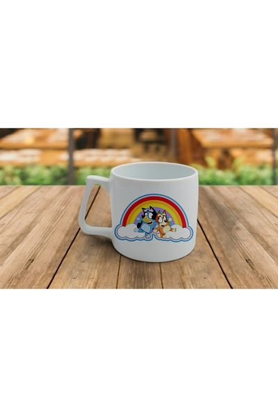 dik başlıyım Çünkü eğilince tacım düşüyor Bluey Cartoon Mug