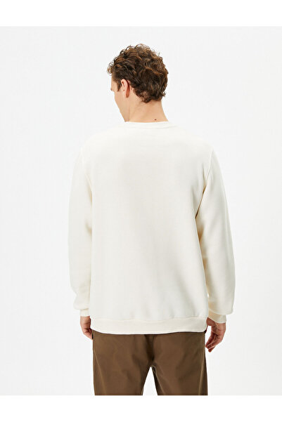 Koton Містичний світшот з принтом на горловині з довгим рукавом і ребристим сардоном