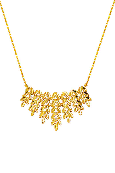 Bilezikci Yaprak Dökümü 22 Ayar Zincirli Altın Kolye