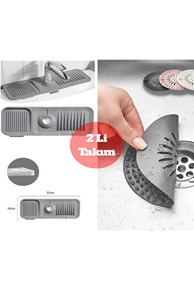 LUXURY Faucet Mat and Drain Closer Silicone Set BHL
