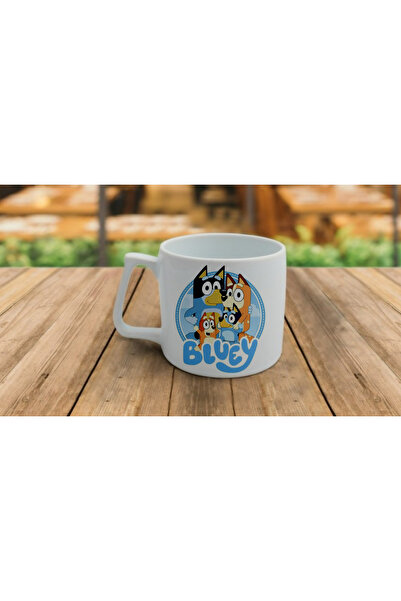 dik başlıyım Çünkü eğilince tacım düşüyor Bluey Cartoon Kupa Bardak