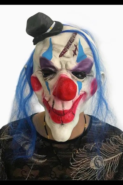 Giraffe Halloween Party Maske Palyanço Cadılar Bayramı Korku Maskesi Latex An...