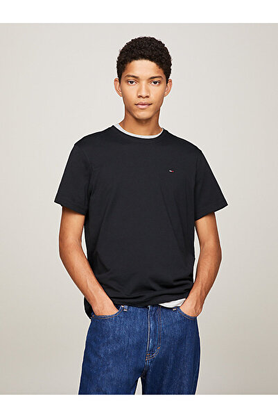 Tommy Hilfiger Erkek TJM XSlim Jersey T-Shirt - Siyah
