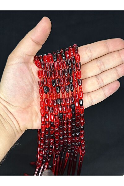 Anemore Collection طقم مسبحة بلاستيك لون أحمر 10 قطع T-478-10