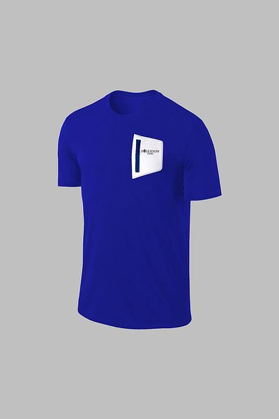 POSEIDON STORM Tricou cu mânecă scurtă pentru antrenament și alergare, din țesătură Dri-Fit albastră pentru bărbați de mărime mare, cu buzunare confortabile, pantaloni scurți Diminutiv