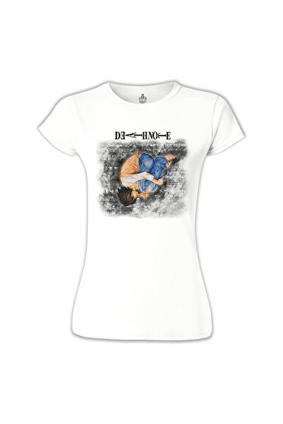 Lord T-Shirt مذكرة الموت - تي شيرت نسائي أبيض من الخارج