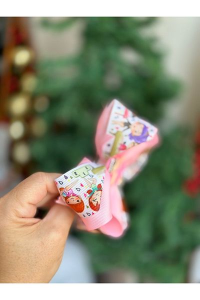QUEEN AKSESUAR Luxury Design - 3D Fancy Patterned Layered Bow Buckle with Clip for Dancer Girl