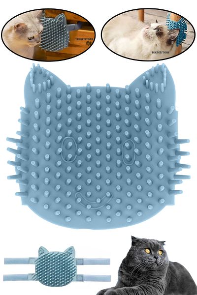 TEKNETSTORE Soft Silicone Cat Mint - Fixable, Scented Massage and Cleaning Bath Brush Toy