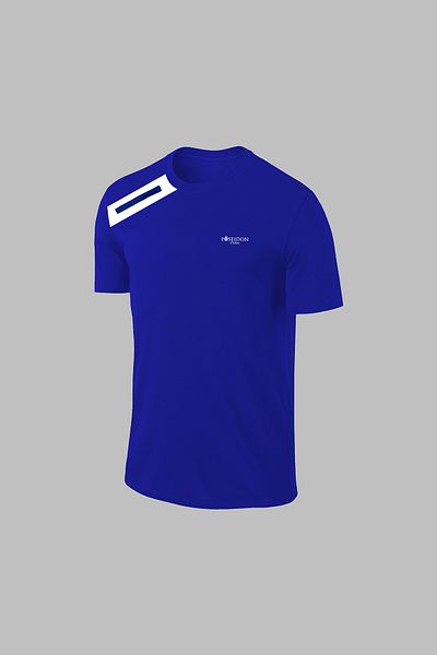 POSEIDON STORM Tricou cu mânecă scurtă pentru bărbați, albastru, cu buzunare confortabile, pentru drumeții și alergare, pantaloni scurți, costum dublu (S-3XL)