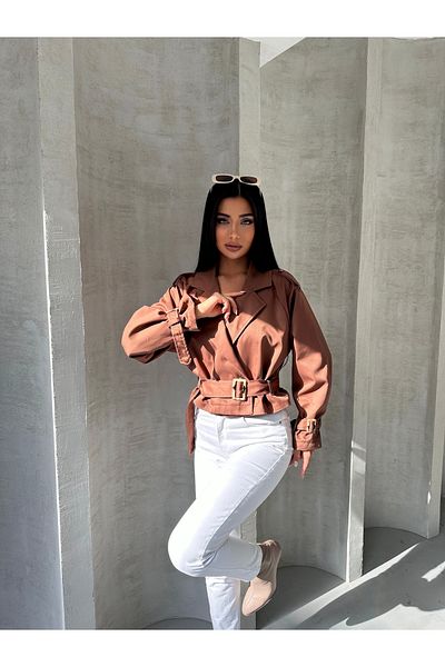 blue ashley Водоустойчиво голямо късо палто
