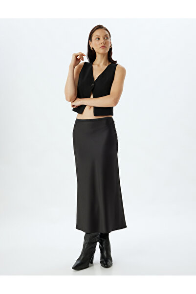 Koton Μίντι σατέν φούστα σε γραμμή Α Slim Fit