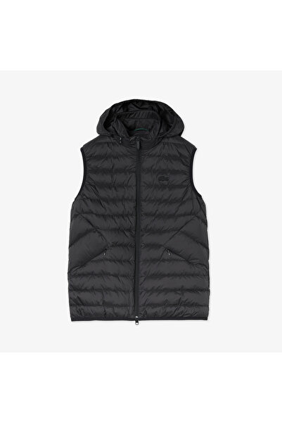 Lacoste Kadın Dik Yaka Kapitone Siyah Yelek