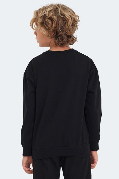 Slazenger Черен унисекс детски суитшърт LUPPA